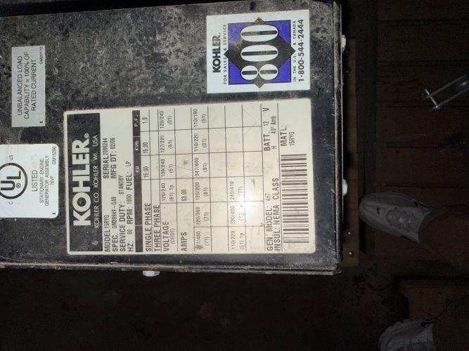 2006 Kohler 15RYG Propane Generator - Image 9